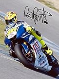 Fotografia autografata di Valentino Rossi moto GP 2015 edizione limitata stampato Autograph 