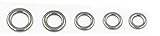 Milepet anelli in acciaio INOX massiccio kit per pesca jigging Assist ganci esche da pesca Tackle set,5/ misure,100/ pezzi
