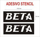 Adesivi Stencil BETA Betamotor logo restauro verniciatura sella carena scritta