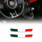 Adesivi 3D Italia per Volante Fiat 500 Abarth, Set da 2