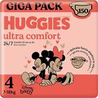 Huggies Pannolini Ultra Comfort, Taglia 4 (7-18 Kg), 4 150 pannolini