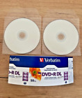 2 DVD+R DL VERBATIM STAMPABILI 8,5 GB 8X DUAL LAYER HUB PRINT + REGALO 1 DVD -R