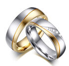 Coppia fedi fedine oro anelli lui lei incisione fidanzamento in acciaio inox