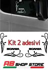 Kit 2 adesivi vetri finestrino Camion Scania autocarro Vabis Truck Spoiler