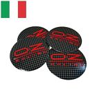 4 Coprimozzo Adesivi Logo OZ Racing 56 mm Borchie Cerchi in Lega Carbonio Rosso