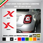 2 fiat 500X logo adesivi sticker decal stop fari posteriori tuning look vinile