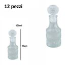 Set 12 Pezzi Bottiglia Decorata Vetro Liquori Bevande 100ml 31147 dfh
