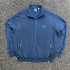 Vintage Adidas Originals Firebird Blue Size XL Sweatshirt Full Zip Track Jacket