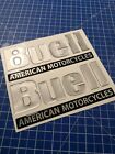 2 Adesivi Resinati Sticker 3D BUELL serbatoio American Motorcycles + Colori