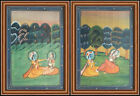 India arte indiana 2 Batik seta Gli Amanti Radha e Krishna Divinità Indù 62x45cm