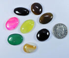 8Pcs. Naturale Onice Cabochon Ovale Top Sciolto Gemma HB25-28 n011