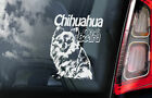 Chihuahua Car Sticker - Dog On Board Long Haired Window Bumper Decal Gift V2