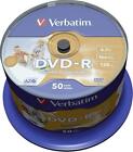 (TG. 50 unidades) Verbatim DVD-R 4,7 GB 16x vergini full ink wide printable stam