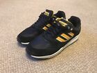 Adidas Tech Super Mens Low Suede Trainers UK 7 Black / Yellow VGC