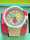 SWATCH WATCH SB06W100 "THE PURITY OF NEON" X - LARGE BASED ON "WHITE HORSES"