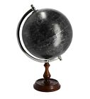 Mappamondo globo terrestre planisfero politico da tavolo base in legno H.50 cm
