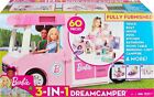 Barbie Camper dei Sogni - Veicolo 3 in 1 Trasformabile con Piscina, 50 Accessori