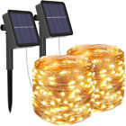 [2 Pacchi] Luci Solari Esterno, Litogo 14m 120 LED Catena Luminosa Esterno