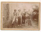 Jeunes hommes, enfants et bicyclettes cycle papier citrate 1908 photographie