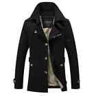elegante giacca trench cappotto uomo moda impermeabile nero scuro 1060