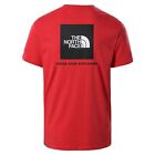The north face s/s red box tee rococco red  t-shirt new s m l xl