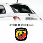 Adesivo 3D Logo Abarth Anteriore + Posteriore Scudetto Ufficiale per Fiat 500
