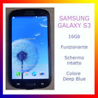 Samsung Galaxy S3 16Gb colore Deep Blue schermo intatto funzionante