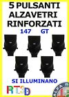 KIT 5 Pulsanti pulsantiera alzavetri Alfa 147 GT pulsante tasto Romeo luce