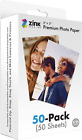 Zink 2x3 Premium Photo Paper (50 Pack) Compatible with Polaroid Snap