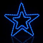 Stella Con Led Luce Blu 58cm Decorazione Natale sus