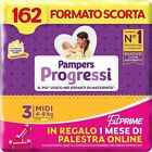 Pampers Progressi Formato Scorta, 162 Pannolini, Taglia 3 (4-9)