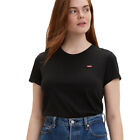 Levi s Women s T-Shirt The Perfect Black Lifestyle Red Tab Logo Tee 39185-0008