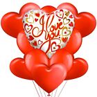 Kit bouquet di palloncini con cuore XXL Cuori Rossi Decorazione Romantica