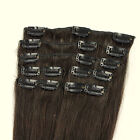 7 PZ Remy Hair SET ALLUNGAMENTO EXTENSION FASCIA CAPELLI VERI 100% 15 CLIP 40CM