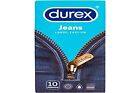Durex Preservativi Jeans, rasparenti con Lubrificante a Base Siliconica - 10 pz