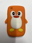 Blackberry Curve 8520 Hard Silicone Case Cover Back Penguin TPU Orange New