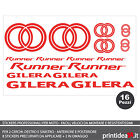 FOGLIO ADESIVO SCOOTER GILERA RUNNER 50/125/200 STICKERS ADESIVI ROSSO FLUO