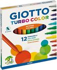 Giotto Turbo Color pennarelli in astuccio 12 colori Punta Ø2,8 mm Scuola Disegno