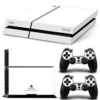 PS4 Playstation 4 Console Skin Decal Sticker White Classic + 2 Controller Skins