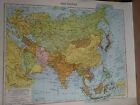 Cartina Geografica, ASIA Politica e Fisica scala 1:40 000 000 Fronte-Retro