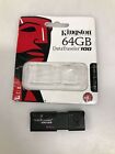 Kingston DT100G3/64GB DataTraveler 100 G3, USB 3.0, 3.1 Flash Drive, 64 GB