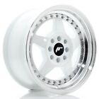 Cerchio in Lega JR Wheels JR6 15x7 ET25 4x100/108 Bianco Lip Spazzolato Cast