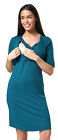 ABITO PREMAMAN ALLATTAMENTO XL 48 VERDE BLU vestito gravidanza maternità estivo