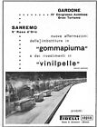 PUBBL.1952 PIRELLI SAPSA GOMMAPIUMA VINIL PELLE  AUTOBUS GARDONE SANREMO BUS