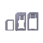 4in1 Convertitore Micro Kit Scheda Adattatore Nano SIM Card per Iphone 5 6 Ipada