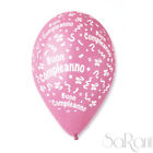 Palloncini Buon Compleanno 20pz Palloni Festa Party Rosa Decorazioni 30cm SARANI