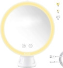 Specchio Ingranditore 10X, Specchio Trucco Con Luci a 46 LED, 3 Colori Di Luce,