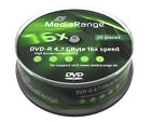50 MEDIARANGE DVD-R 16X in CAKE da 25pz dvd r  CONFEZIONE MR403