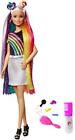 (TG. 3) Barbie FXN96 Rainbow Sparkle Bambola con Capelli Lunghi Arcobaleno e Tan