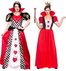 Donna Alice IN Wonderland Cappellaio Matto Regina di Cuori Vestito Costume